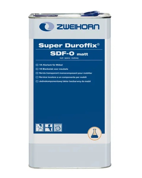 Zweihorn Klarlack Super Duroffix SDF-8, Seidenglänzend, 5 l