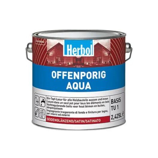 Herbol Holzlasur Offenporig Aqua, 5 l
