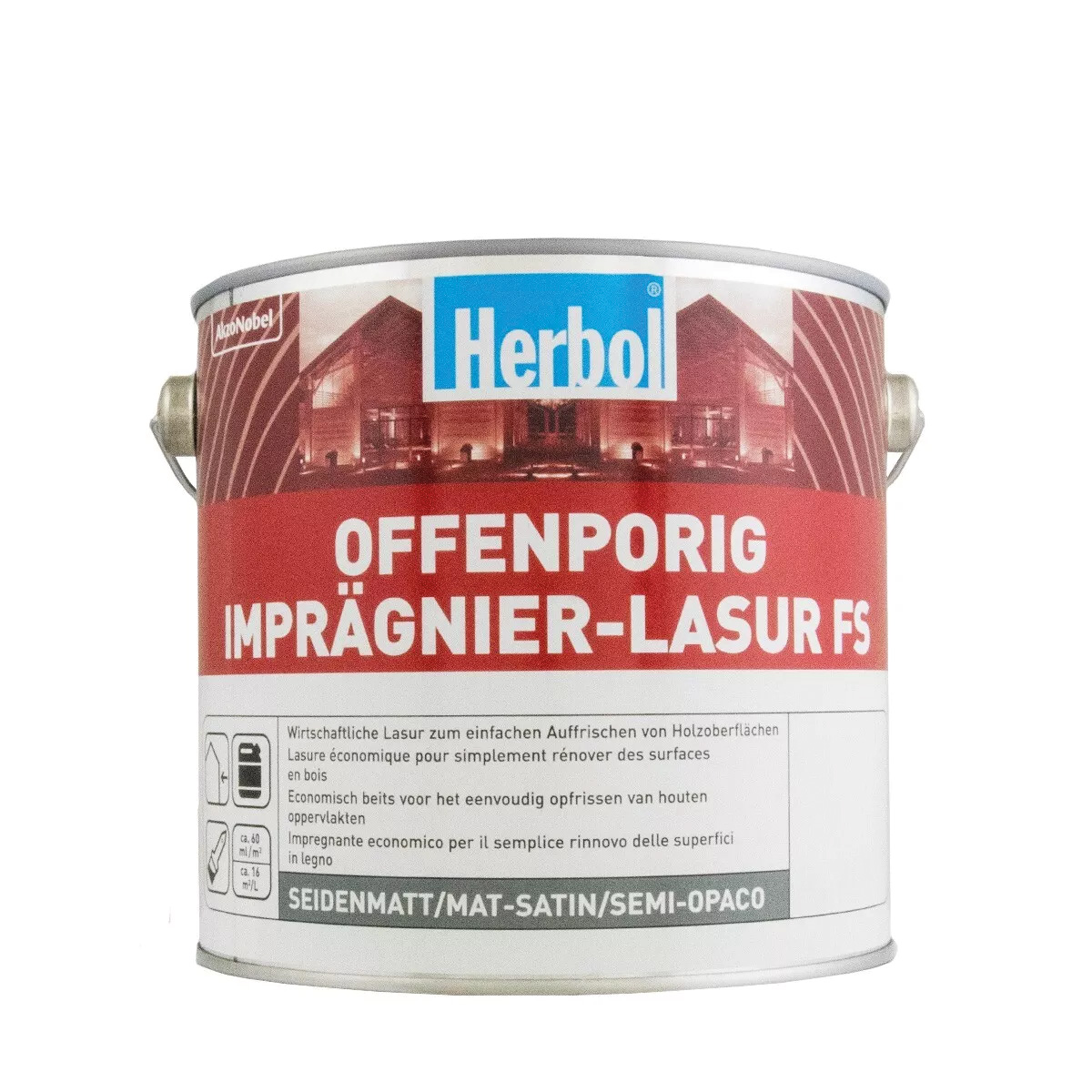 Herbol Holzlasur Offenporig Imprägnierlasur, 10 l