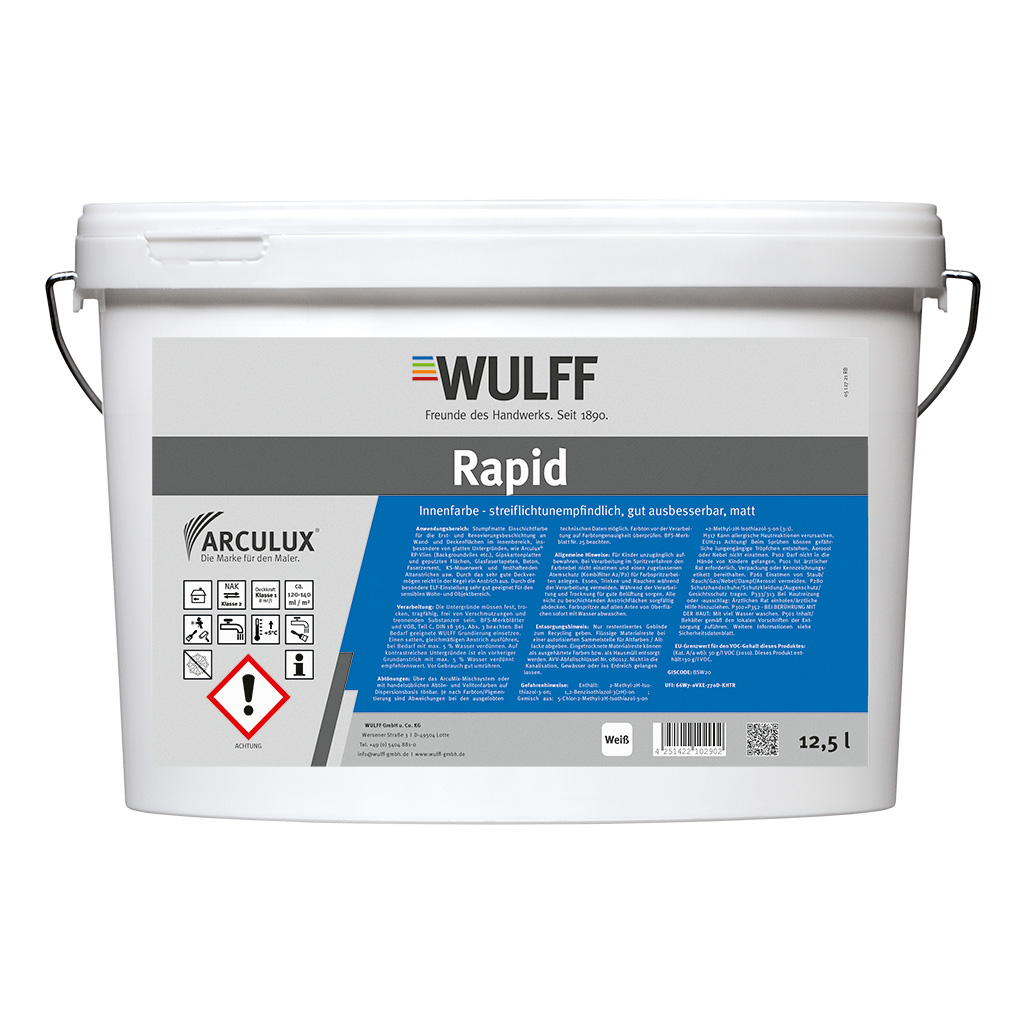 Arculux Innenfarbe Rapid, Weiß, 5 l