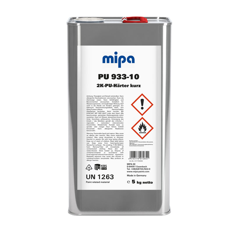 Mipa PU 933-10 2K-PU-Härter Kurz, 5 kg