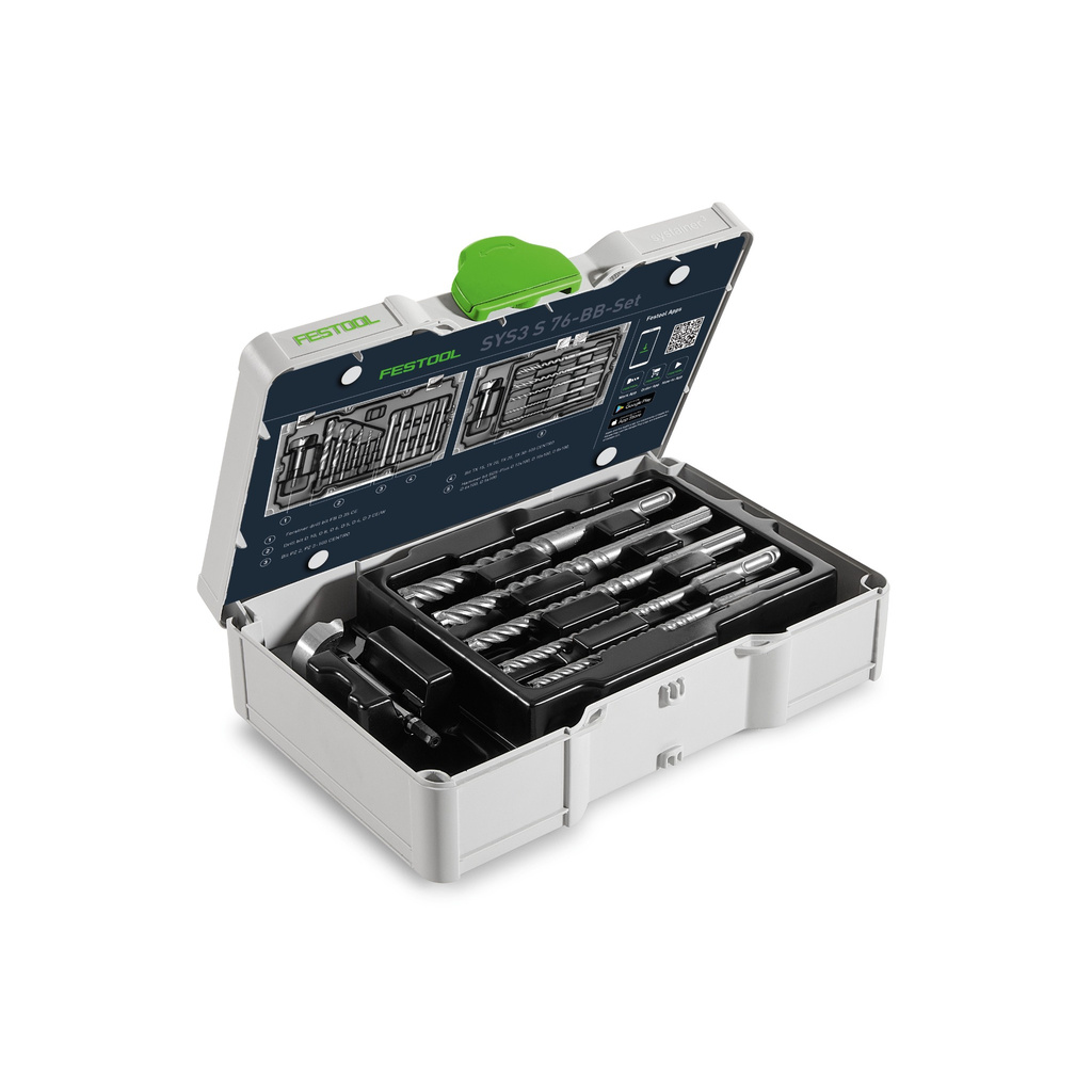 Festool Bohrer und Bit-Set SYS3 S 76-BB, 265 x 171 x 76 mm