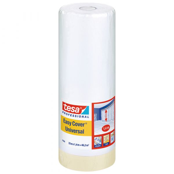 tesa Abdeckfolie Professional 4368 Easy Cover, 33 m x 550 mm