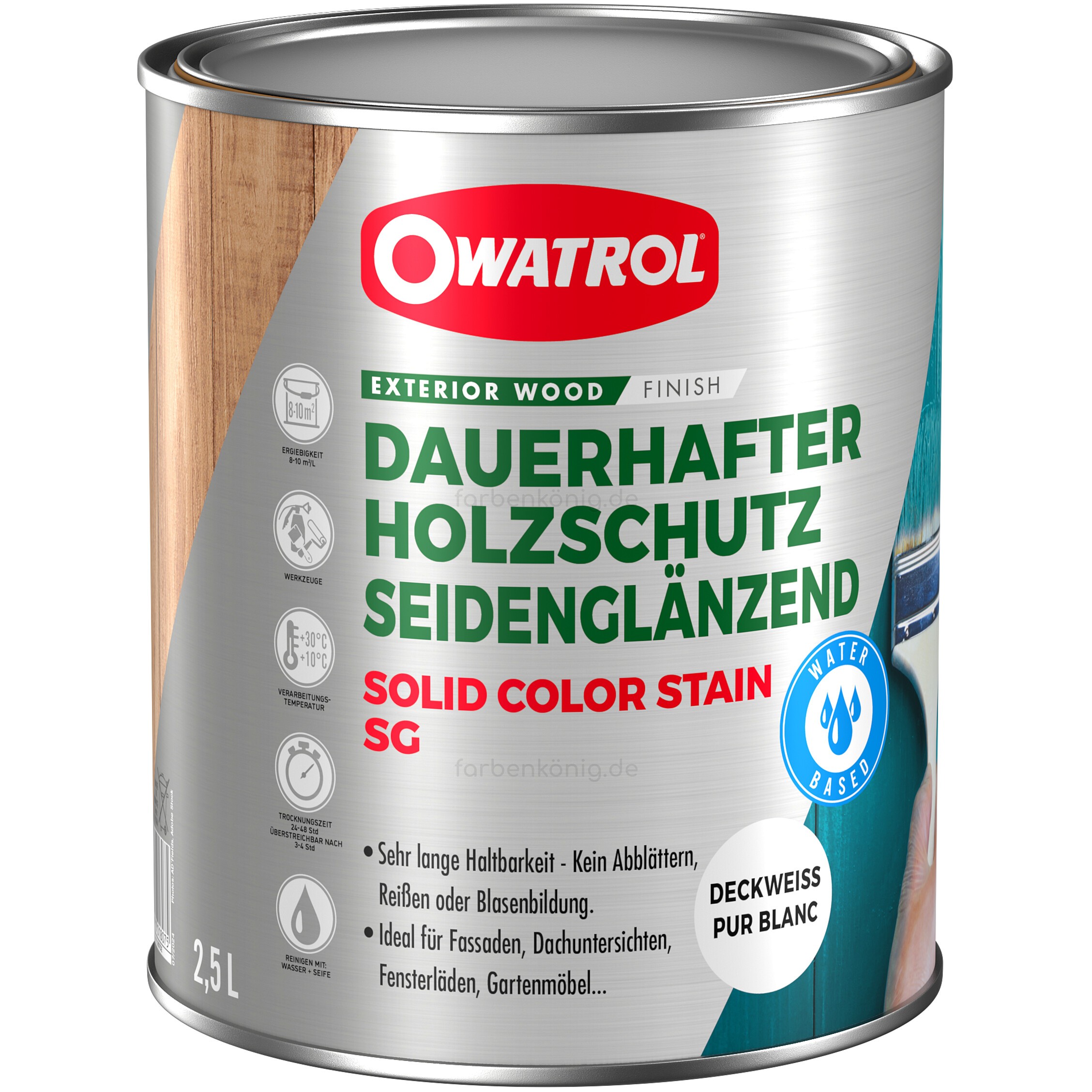 Owatrol Holzschutz Solid Color SG Base Pastel, 1 l