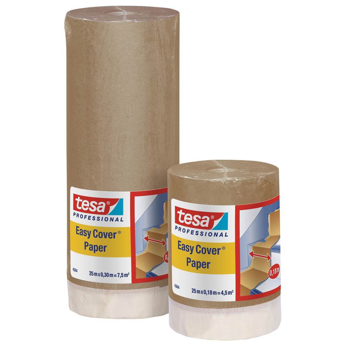 tesa Universal Papier Professional 4364 Easy Cover, Braun, 25 m x 300