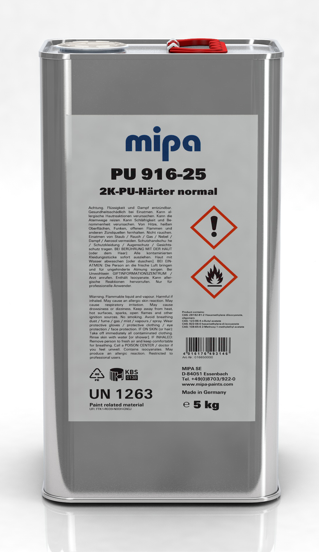 Mipa 2K Härter Normal PU 916-25, 5 l