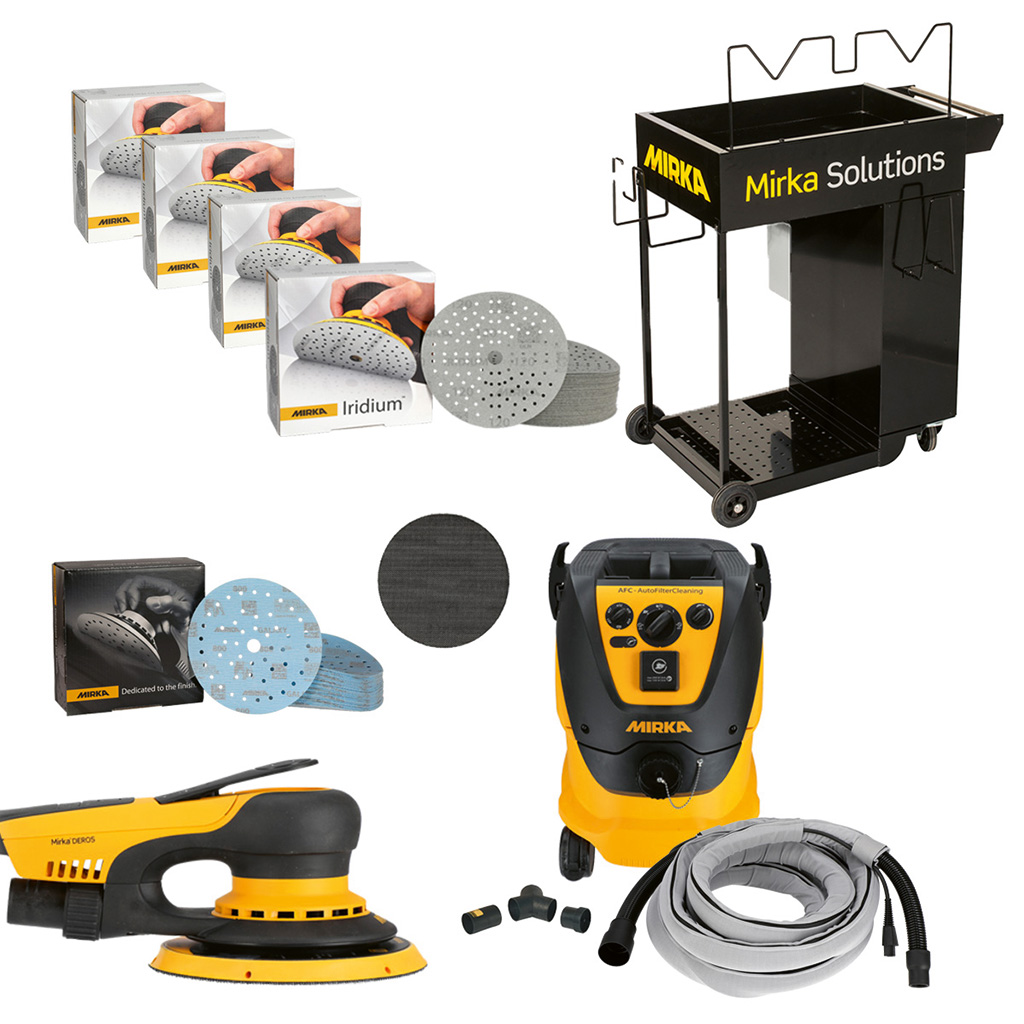 Mirka DEROS II-Set/ Iridium, Sauger 1230 M AFC + Tro