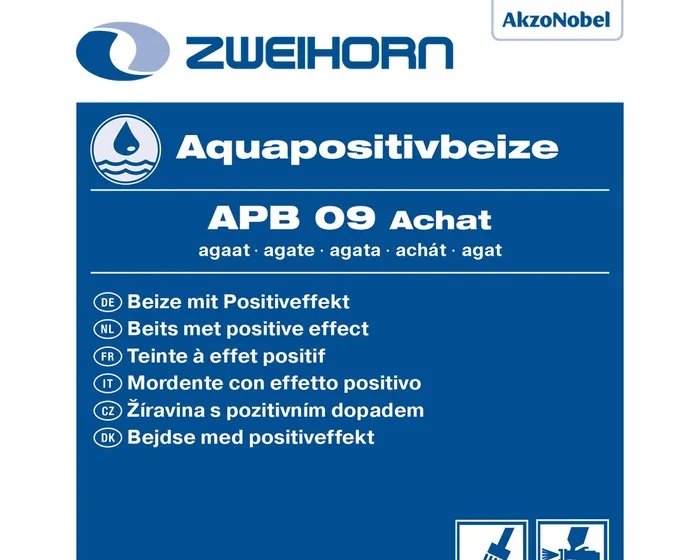 Zweihorn Aquapositivbeize, APB 09, Achat, 1 l