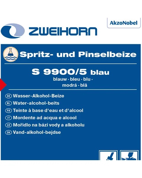 Zweihorn Spritz- und Pinselbeize S 9900/5 Blau, 1 l