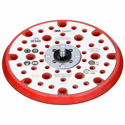 3M Stützteller Hookit, 53- Loch, Rot, Ø 150 mm