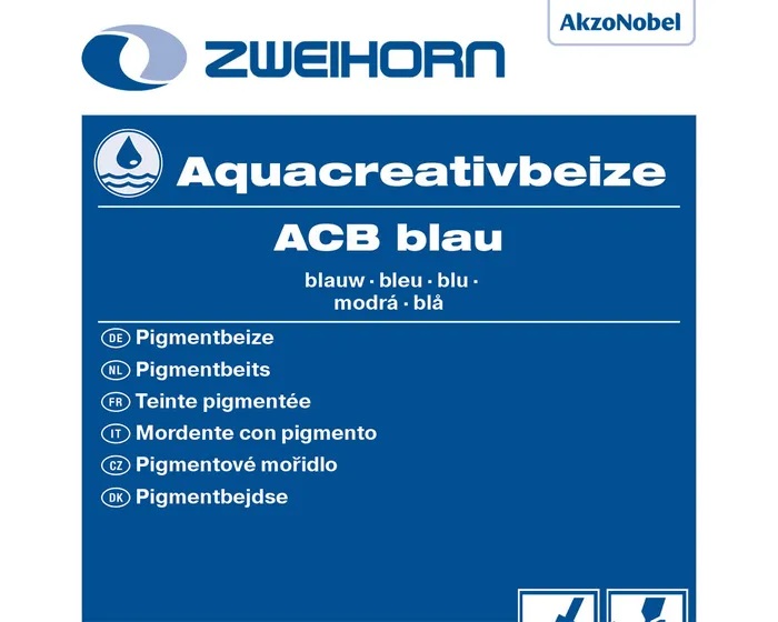 Zweihorn Aquacreativbeize ACB, Blau, 1 l