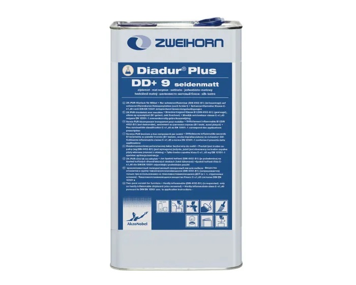 Zweihorn Klarlack Diadur Plus DD+ 9, Seidenmatt, 5 l