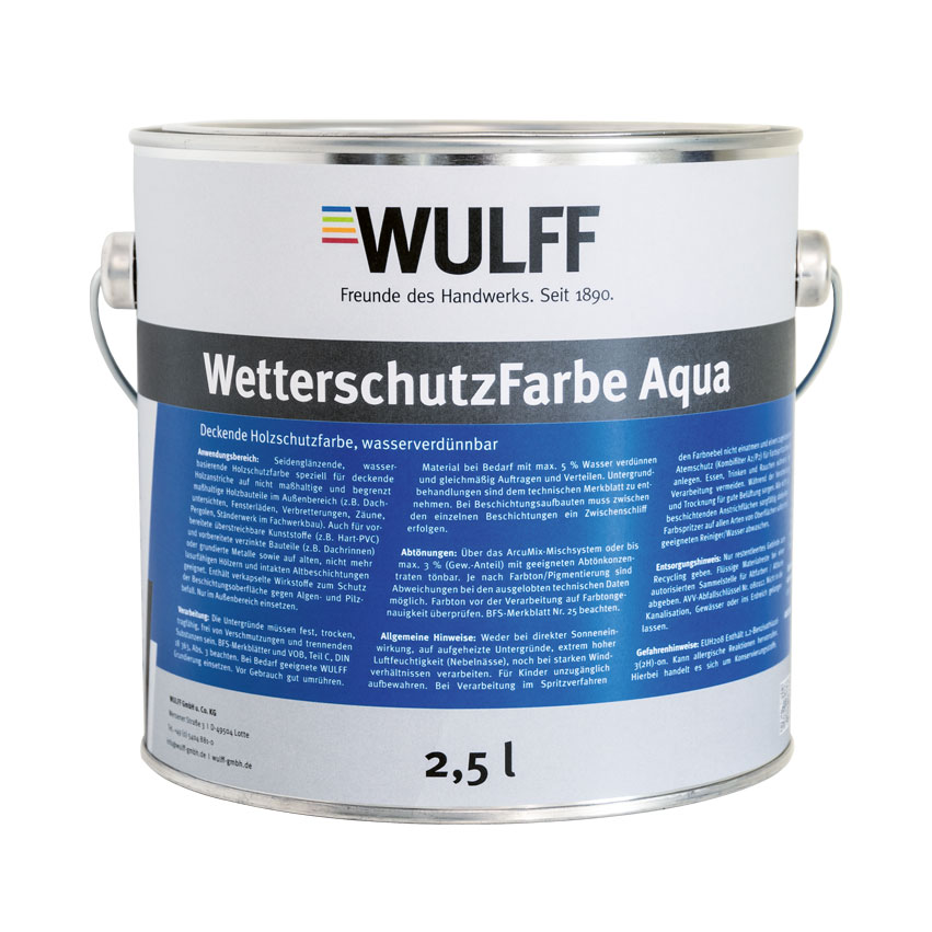 Arculux® WetterschutzFarbe Aqua, Weiß, 2,5 l