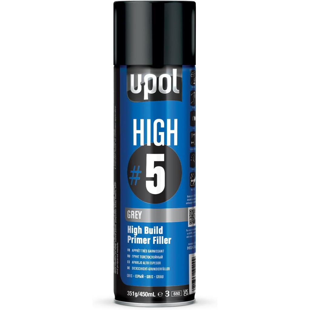 RAPTOR U-POL Dickschichtgrundierung High#5, Weiß, 450 ml