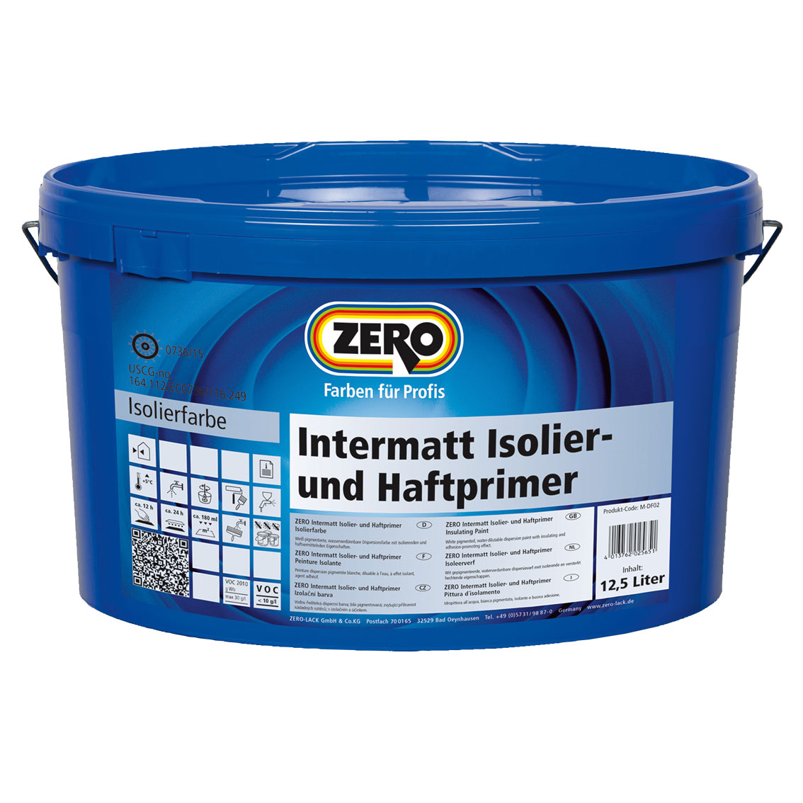 Zero Intermatt Isolier- und Haftprimer, Weiß, 12,5 l