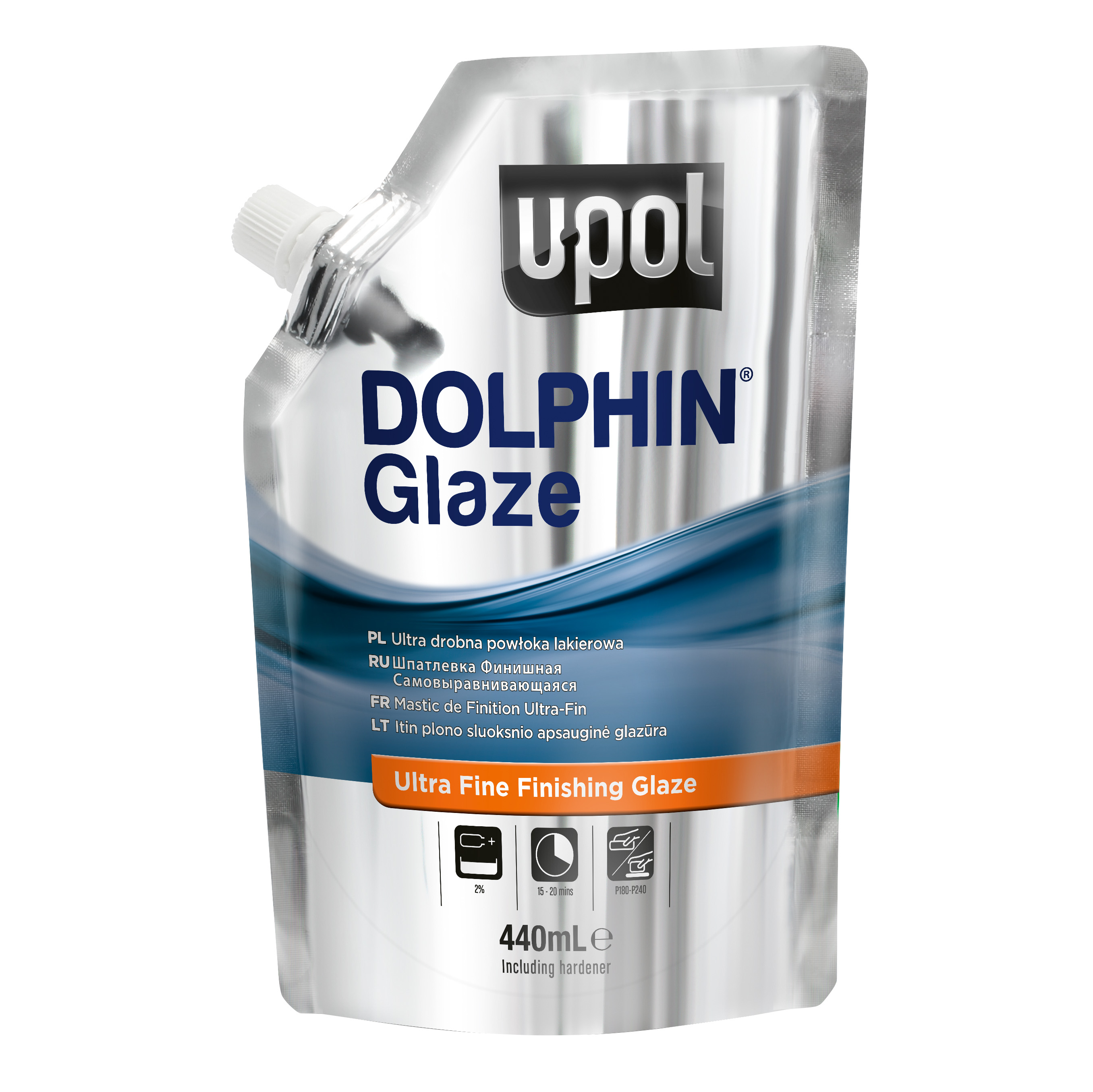 UPOL Feinspachtel Dolphin Glaze, Ultrafein, Türkis, 440 ml