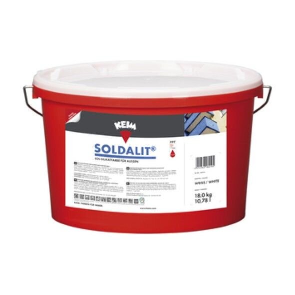 Keim Fassaden Silikatfarbe Soldalit, Weiß, 18 kg