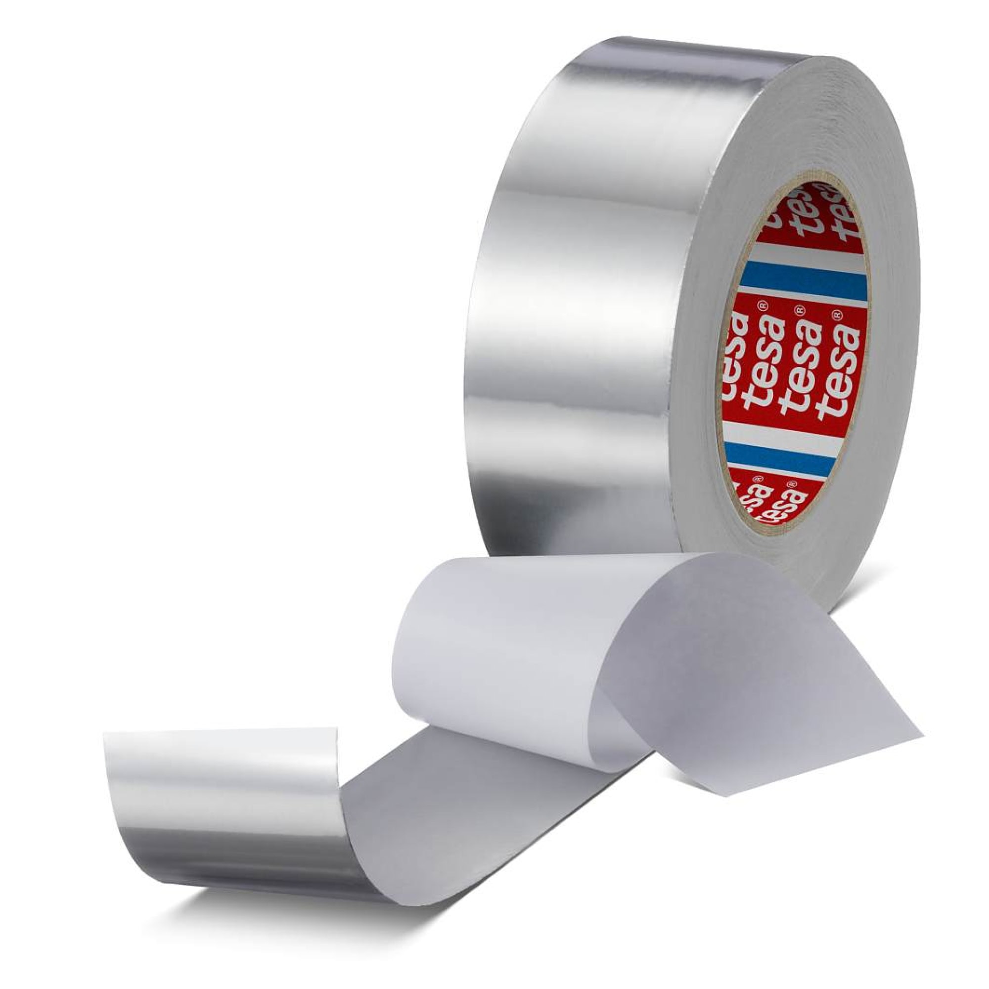 tesa Aluminiumklebeband 50575 ohne und mit Liner, Silber, 50 mm x 50 m